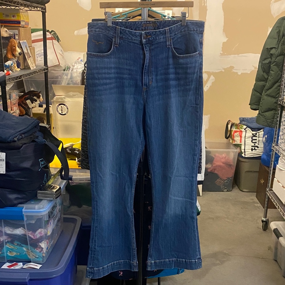Kimes Ranch Medium Blue Wide Leg Jeans
